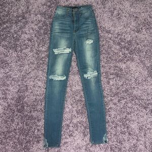 fashion nova ripped skinny jeans